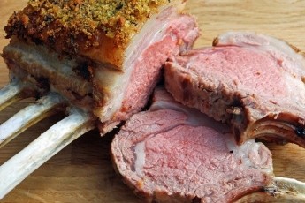 Herb crusted rack of lamb