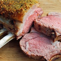 Herb crusted rack of lamb