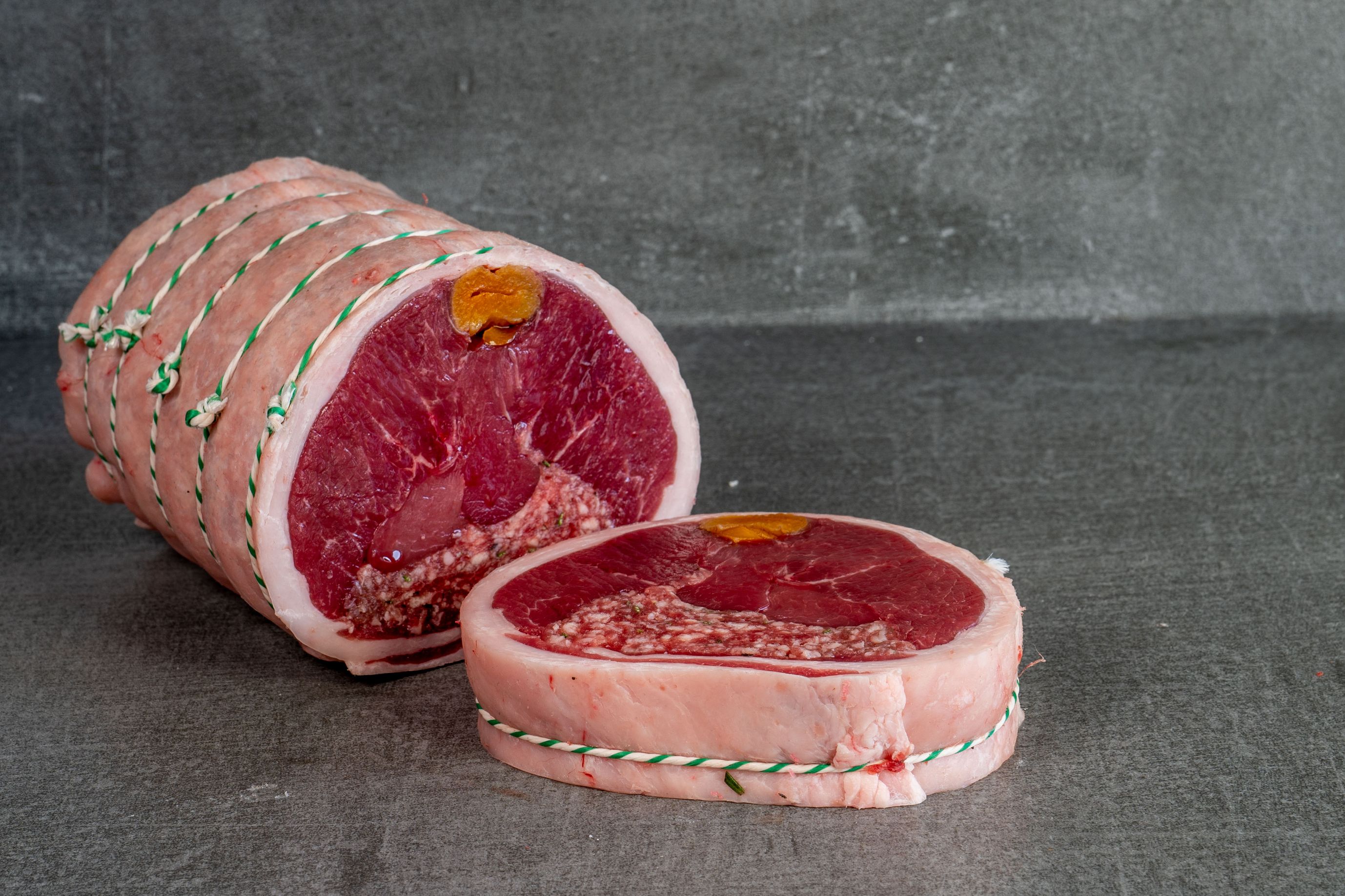 stuffed saddle of lamb